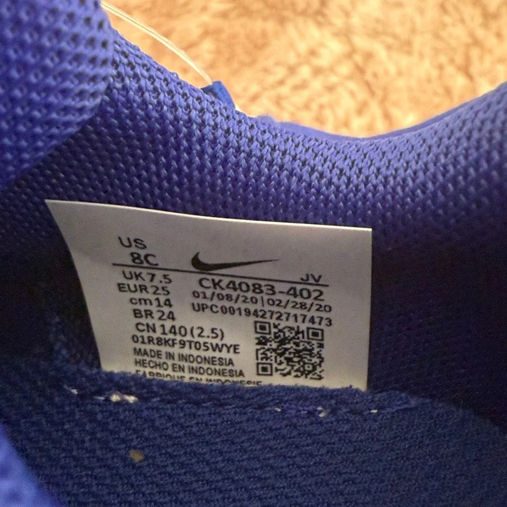Nike Unisex Kids Element 55 Blue Green Comfort  Athletic Shoes Size US 8 Toddler